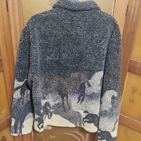 Vintage Black and Tan Equestrian Cardigan - Picture 6 of 12